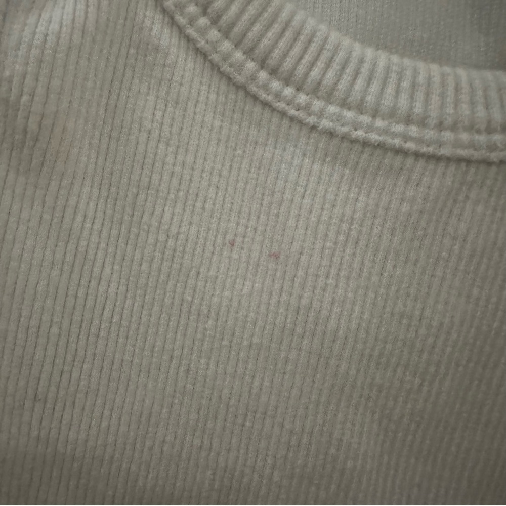 White Ribbed Dress - Picture 2 of 7